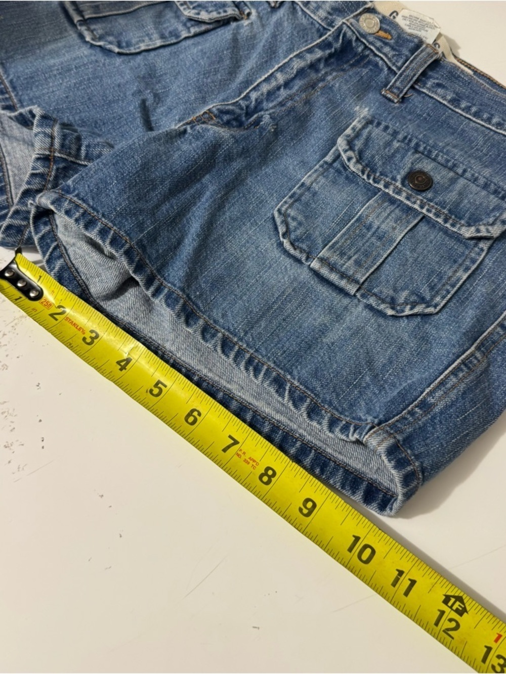GAP vintage festival Blue Denim distressed daisy dukes Shorts size 8 - Picture 9 of 9